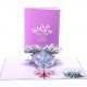 Handmade 3d Pop Up Popup Birthday Card White Lily,wedding Anniversary,valentines,mother's Day,thank You Card