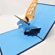 Handmade 3D Pop Up Card Windsurfing Summer Water Sport Birthday Father's Day Wedding Anniversary Valentine's Day Outdoor Invitation