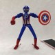 Handmade Aluminum Wire Craft Model Captain America Superhero Cartoon Comic Book Birthday Gift Wedding Anniversary Valentines Day Fathers Day