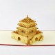 Handmade 3d Pop Up Birthday Popup Greeting Card Xian Bell Tower Wedding Anniversary Christmas New Year Eve Party Invitation Valentines Day Father's Day Mother's Day Engagement School Enrolment Graduation Gift