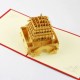 Handmade 3d Pop Up Birthday Popup Greeting Card Xian Bell Tower Wedding Anniversary Christmas New Year Eve Party Invitation Valentines Day Father's Day Mother's Day Engagement School Enrolment Graduation Gift