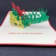 Handmade 3D Pop Up Christmas Xmas Card Reindeer Santa Claus Sledge Gift Delivery, Seasonal Greeting, Xmas Gift, Ornaments, Decorations.