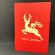 Handmade 3D Pop Up Christmas Xmas Card Reindeer Santa Claus Sledge Gift Delivery, Seasonal Greeting, Xmas Gift, Ornaments, Decorations.