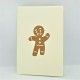 Handmade 3d Pop Up Card Gingerbread Man Christmas Halloween Easter Kid Birthday Valentine's Day Wedding Anniversary Baby Birth Shower Celebrations Greetings Party