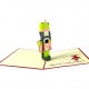 Handmade 3D Pop Up Xmas Card Merry Christmas Nut Cracker Soldier Seasonal Greetings