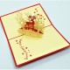 Handmade 3D Pop Up Xmas Card Happy Christmas Reindeer Snowflakes Tree Star David Origami Greetings Christmas Gift Ornament