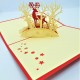 Handmade 3D Pop Up Xmas Card Happy Christmas Reindeer Snowflakes Tree Star David Origami Greetings Christmas Gift Ornament