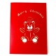 Handmade 3D Pop Up Christmas Card Merry Xmas Teddy Bear Gift Seasonal Greetings Celebrations Card