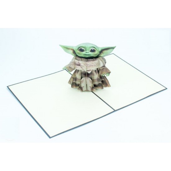 Handmade 3D Pop Up Card Yoda Birthday,wedding Anniversary,valentine's Day,graduation,retirement,thank You,father's Day Blank Greeting Card