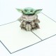 Handmade 3D Pop Up Card Yoda Birthday,wedding Anniversary,valentine's Day,graduation,retirement,thank You,father's Day Blank Greeting Card