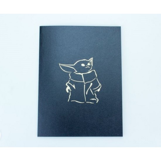 Handmade 3D Pop Up Card Yoda Birthday,wedding Anniversary,valentine's Day,graduation,retirement,thank You,father's Day Blank Greeting Card