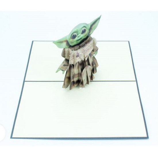 Handmade 3D Pop Up Card Yoda Birthday,wedding Anniversary,valentine's Day,graduation,retirement,thank You,father's Day Blank Greeting Card