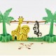 Handmade 3d Pop Up Birthday Card Mother's Day Fathers Day Baby Shower Kid Child Party Enrolment Animal Zoo Jungle Lion Monkey Giraffe Africa