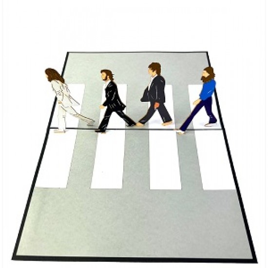 Handmade 3D Pop Up Card Beatles Abbey Road Band Music Van Legend Birthday Wedding Anniversary Valentine's Day Father's Day Mother's Day Graduation Celebrations Card