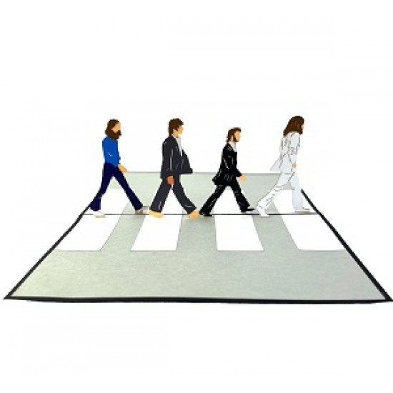 Handmade 3D Pop Up Card Beatles Abbey Road Band Music Van Legend Birthday Wedding Anniversary Valentine's Day Father's Day Mother's Day Graduation Celebrations Card