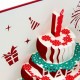 Handmade 3D Pop Up Card Happy Birthday Cake Gift Candle Fireworks Birthday Party Invitation