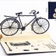 Handmade 3D Pop Up Card Vintage Blue Bicycle Birthday Father's Day Mother's Day Easter School Enrolment Graduation Wedding Anniversary Him