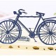 Handmade 3D Pop Up Card Vintage Blue Bicycle Birthday Father's Day Mother's Day Easter School Enrolment Graduation Wedding Anniversary Him