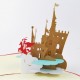 Handmade 3d Pop Up Castle Knight Prince Horse Fairy Tale Cartoon Disney Fantasy Birthday Valentines Easter Wedding Father's Day Card For Him