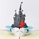 Handmade 3d Pop Up Castle Knight Prince Horse Fairy Tale Cartoon Disney Fantasy Birthday Valentines Easter Wedding Father's Day Card For Him