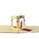 Handmade 3D Pop Up Wedding Card Colourful Country Garden Wedding Big Day Wedding Invitation 