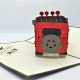 Handmade 3D Pop Up Card Land Rover Red Black Birthday Wedding Anniversary Father's Day Valentine's Day Graduation Holiday Camp Outdoor Party