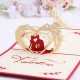 Handmade 3d Pop Up Valentine's Day Card Kiss Lover Couple Garden Picnic Love Heart Butterfly Greeting Card For Girlfriend Boyfriend Him Her