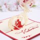 Handmade 3d Pop Up Valentine's Day Card Kiss Lover Couple Garden Picnic Love Heart Butterfly Greeting Card For Girlfriend Boyfriend Him Her