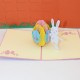 Handmade 3d Pop Up Popup Card Easter Pink Rabbit Egg Birthday New Baby Boy Girl Birth Baptism Christening Party Invitation Wedding Enrolment For Her Him Friend Family