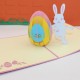 Handmade 3d Pop Up Popup Card Easter Pink Rabbit Egg Birthday New Baby Boy Girl Birth Baptism Christening Party Invitation Wedding Enrolment For Her Him Friend Family