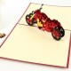 Handmade 3D Pop Up Card Red Motorbike Birthday Valentines Day Father's Day Vacation Leaving Retirement Wedding Anniversary Blank Card