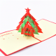 Handmade 3D Pop Up Christmas Card, Greeting Card, Happy Christmas Red Green Evergreen Conifer Pine Tree Card