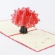 Handmade 3d Pop Up Popup Card Red Sakura Cherry Blossom Tree Birthday Valentines Mother's Day Easter Engagement Wedding Anniversary Card Party Invitation Garden Show Him Her Friend Family Colleague