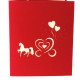 Handmade 3D Pop Up Card Horse Carriage Birthday Card Valentines Card Wedding Card big day Congratulations Card Blank Card