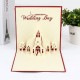 Handmade 3d Pop Up Card Big Day Church Wedding Red Blue Ceremony Birthday Marriage Proposal Valentines Engagement Party Invitation Gift Her