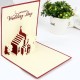 Handmade 3d Pop Up Card Big Day Church Wedding Red Blue Ceremony Birthday Marriage Proposal Valentines Engagement Party Invitation Gift Her